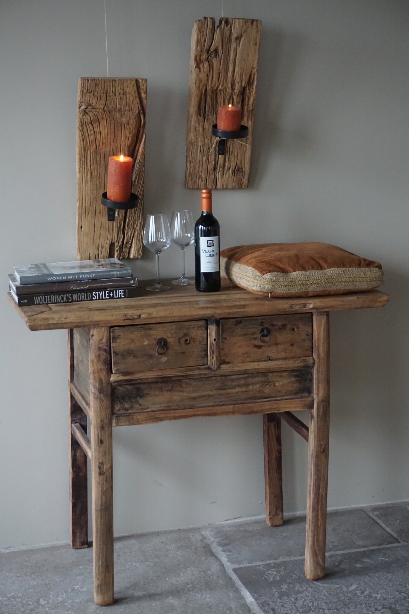 Rene Houtman Antieke Wandtafel | H85 x B102 x D47 cm