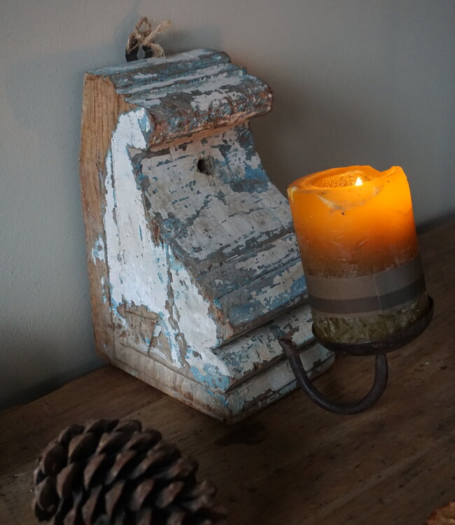 Rene Houtman Massieve Houten Poer Kandelaar | S