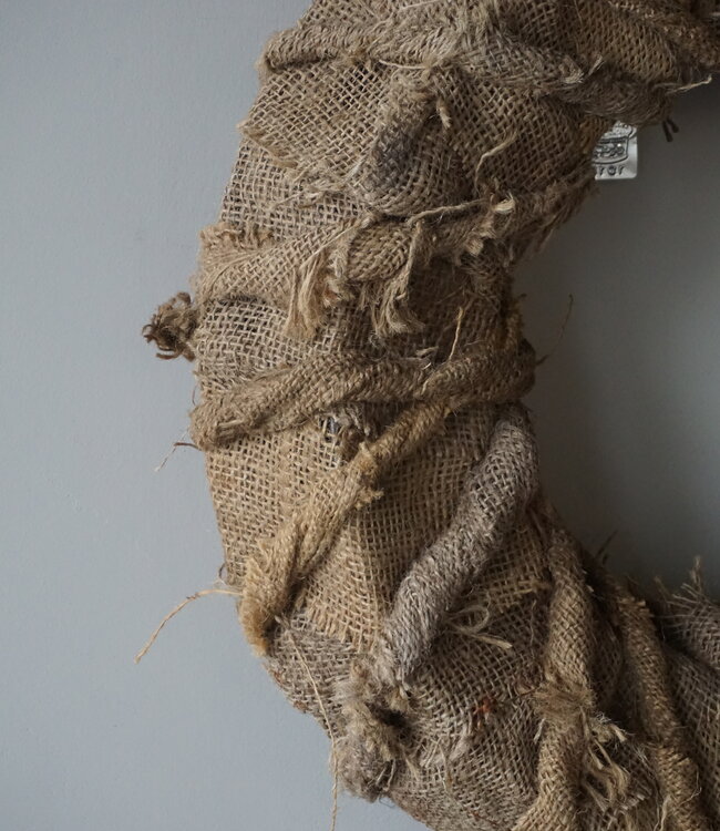 Rene Houtman Krans | Linnen Naturel | H15 x D53 cm