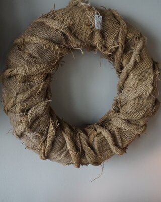 Rene Houtman Krans | Linnen Naturel | H12 x D41 cm