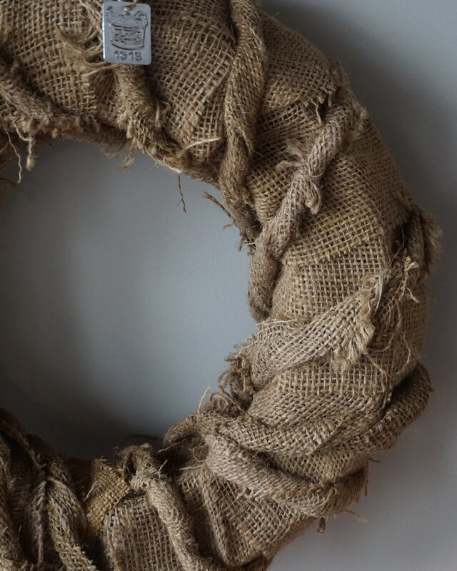 Rene Houtman Krans | Linnen Naturel | H12 x D41 cm