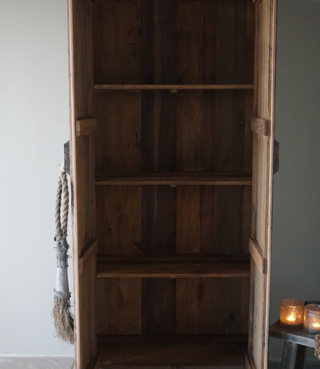 Rene Houtman Oud Teak Kast Barrano 90x40x195 cm 2 deurs
