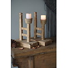 Oud Houten Kandelaar | H41 x B30 x D15 cm
