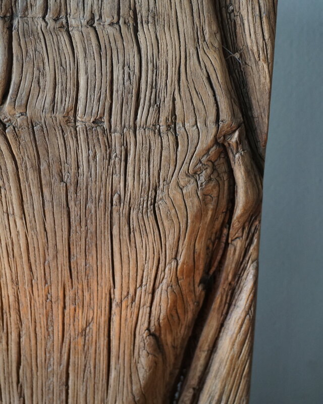 Rene Houtman Oud Houten Wandkandelaar | H55 x B20 x D4 cm