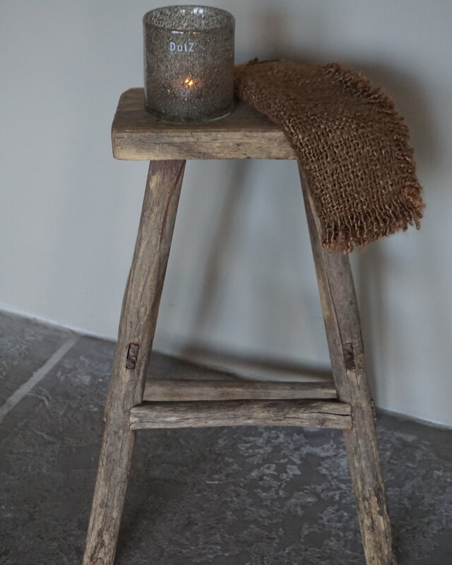 Rene Houtman Antiek Krukje | Zitting Rechthoek | H56 x B28 x D14 cm