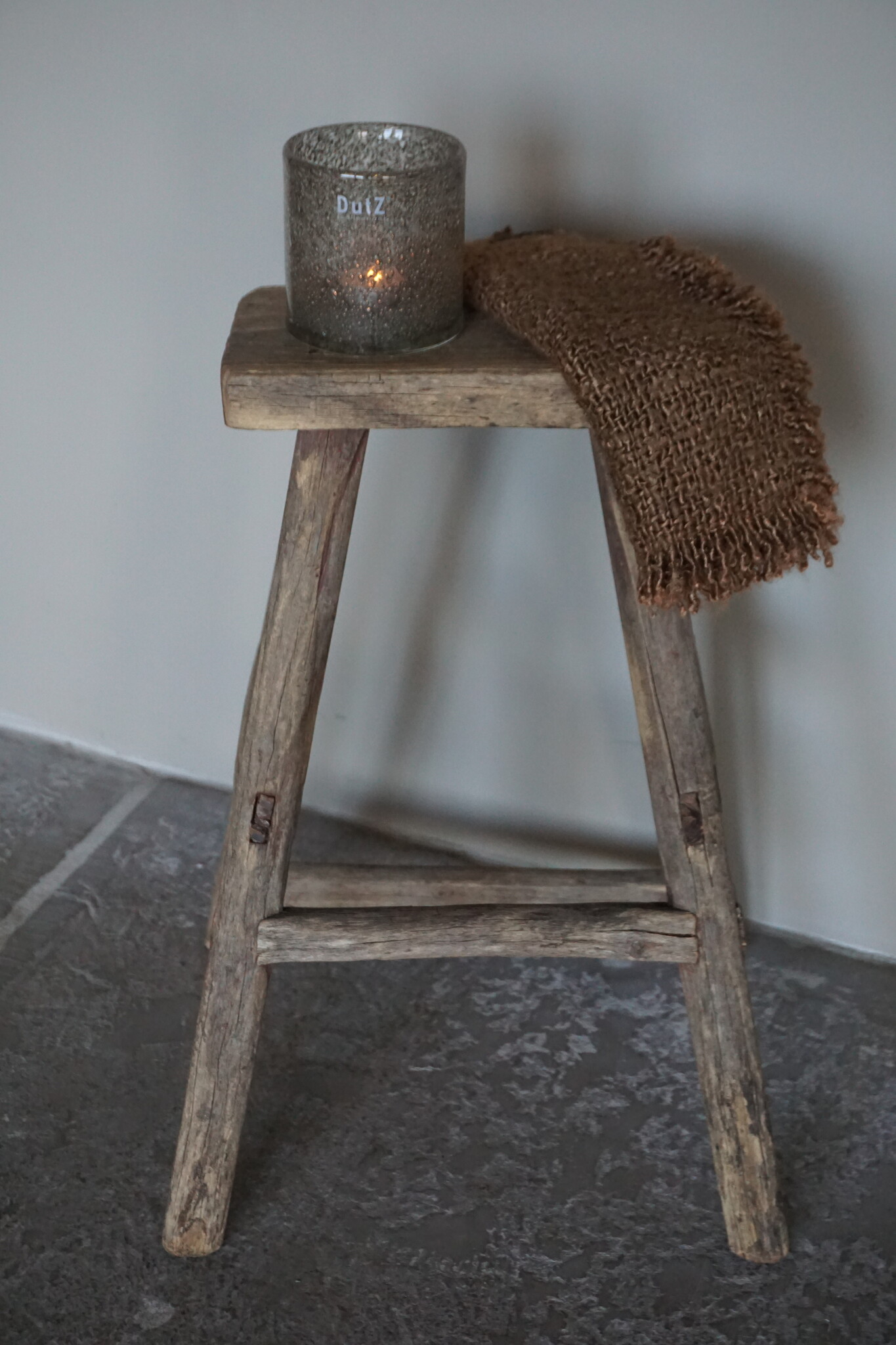 Rene Houtman Antiek Krukje | Zitting Rechthoek | H56 x B28 x D14 cm