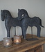 Rene Houtman Houten Paard | Op Standaard | H44 x B34 x D10 cm