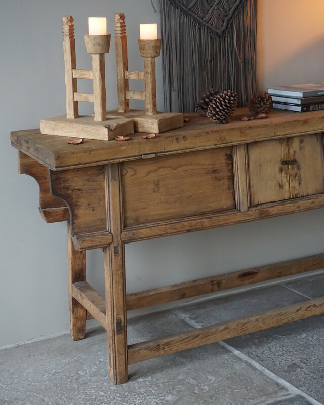 Rene Houtman Antieke Wandtafel India | H86 x B193 x D45 cm