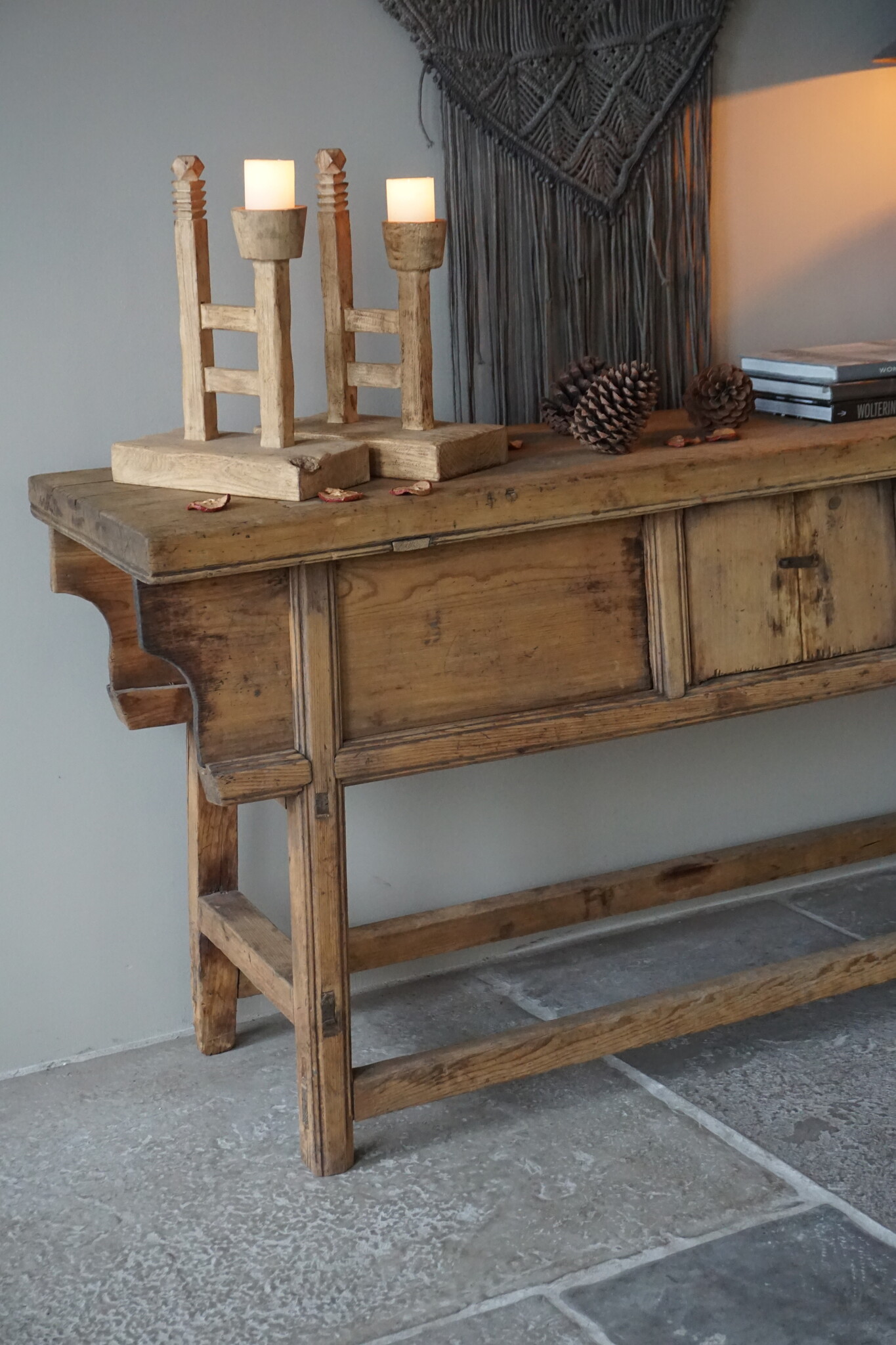 Rene Houtman Antieke Wandtafel India | H86 x B193 x D45 cm
