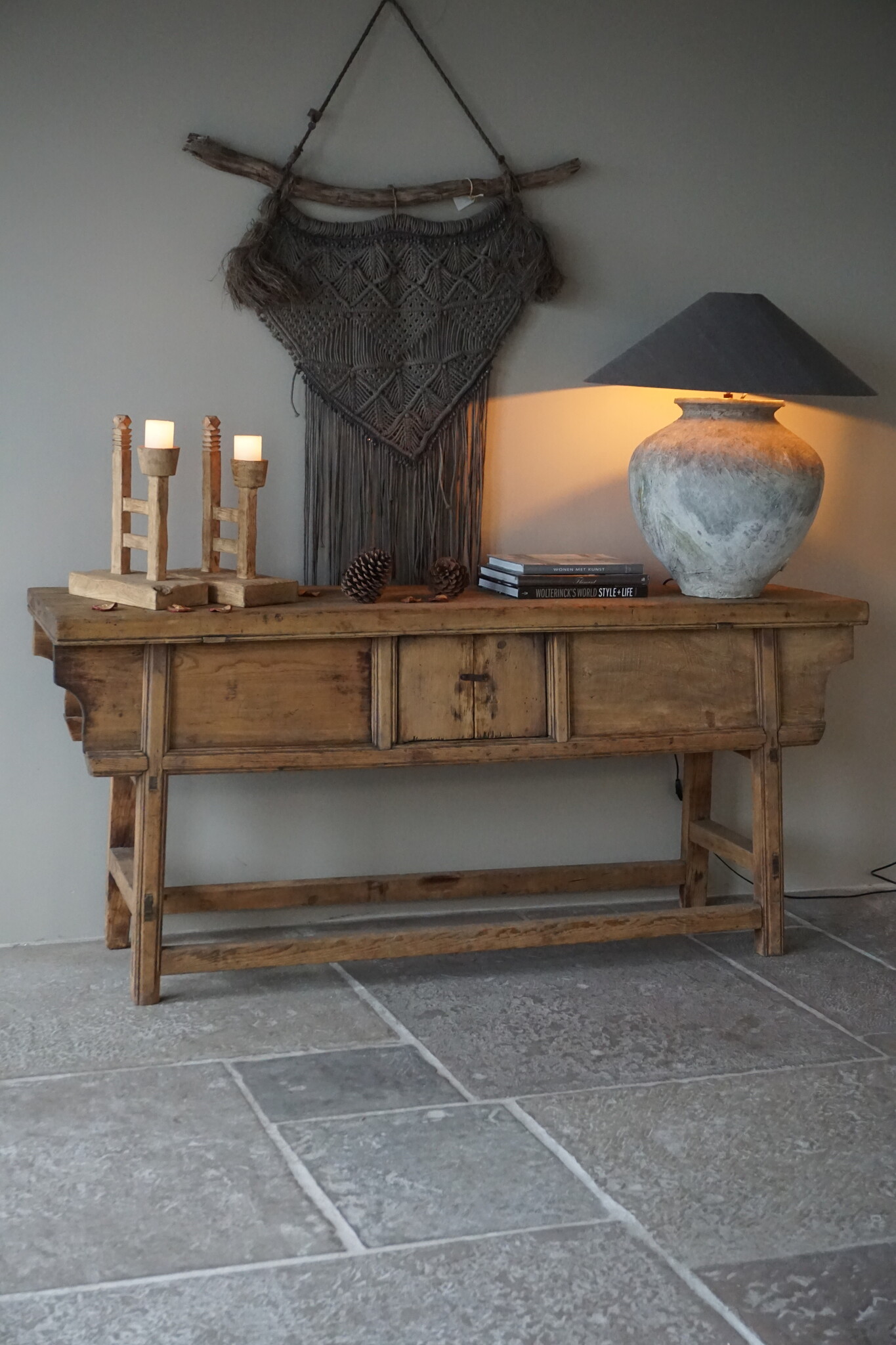 Rene Houtman Antieke Wandtafel India | H86 x B193 x D45 cm