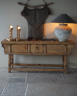 Rene Houtman Antieke Wandtafel India | H86 x B193 x D45 cm