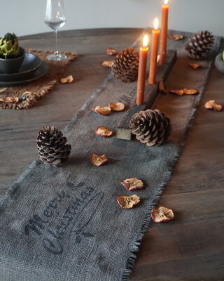 Rene Houtman Tafelloper | Merry Christmas | L200 x B33 cm