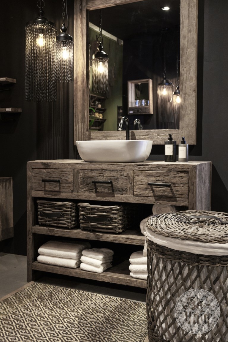 Be-Uniq Wasmanden + Linnen Zak | Rattan Grey | Set van 2