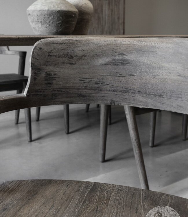 Be-Uniq Eetkamerstoel Rosa | Vergrijsd Teak | H80xB60xD56 Cm