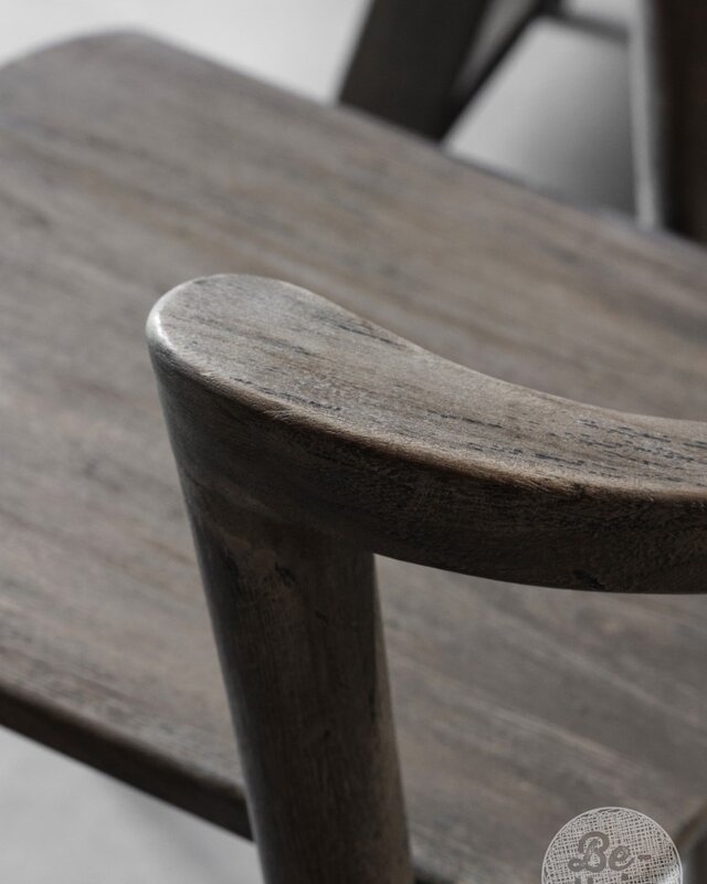 Be-Uniq Eetkamerstoel Rosa | Vergrijsd Teak | H80xB60xD56 Cm
