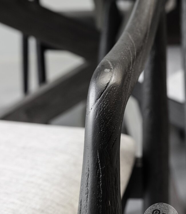 Be-Uniq Armstoel Sence | Black | H79xB55xD58 Cm