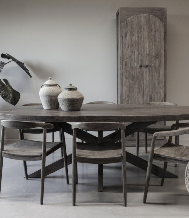 Be-Uniq Armstoel Zira | Vergrijsd Teak | H77xB54xD50 Cm