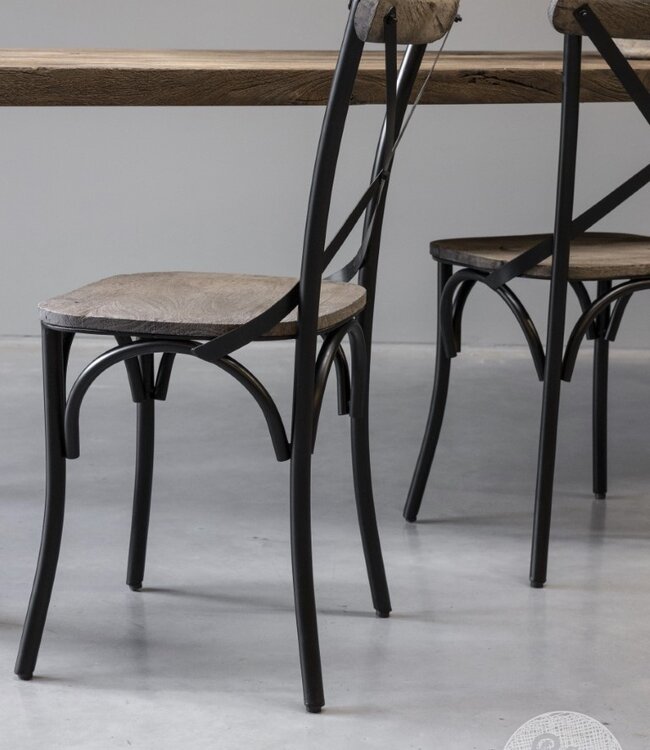 Be-Uniq Eetkamerstoel Cross | Black | H88xB50xD43 Cm