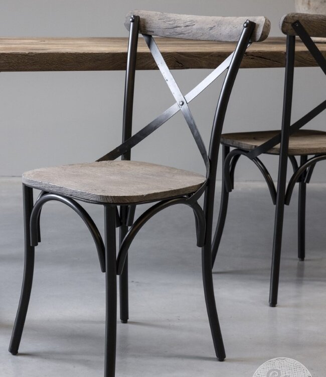 Be-Uniq Eetkamerstoel Cross | Black | H88xB50xD43 Cm