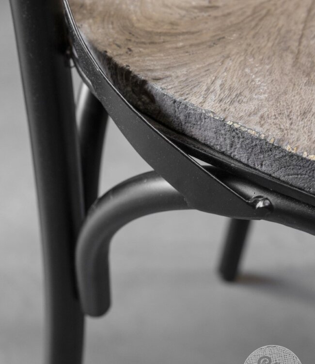 Be-Uniq Eetkamerstoel Cross | Black | H88xB50xD43 Cm