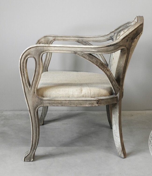 Be-Uniq Landelijke Armstoel | Paris | H82xB62xD76 Cm