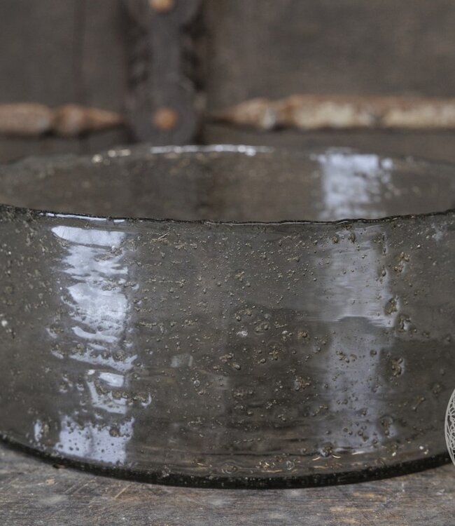 Be-Uniq Schaal Cilinder | Organisch Glas | H12xB30xD30 Cm