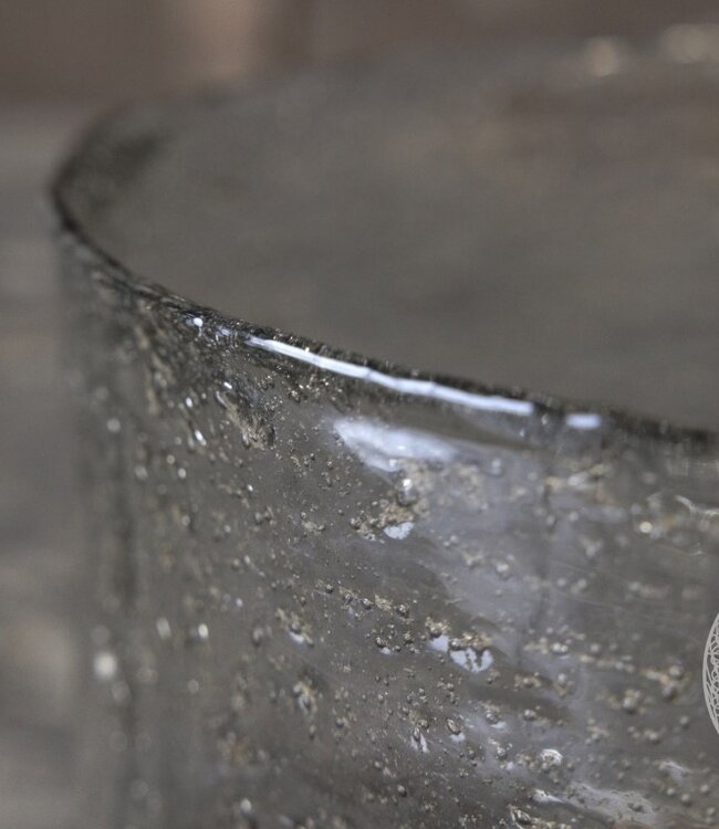 Be-Uniq Schaal Cilinder | Organisch Glas | H12xB30xD30 Cm