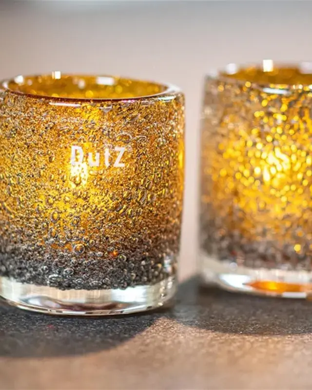 DutZ Cilinder | Bubbles | Amber | H10 x D9 cm
