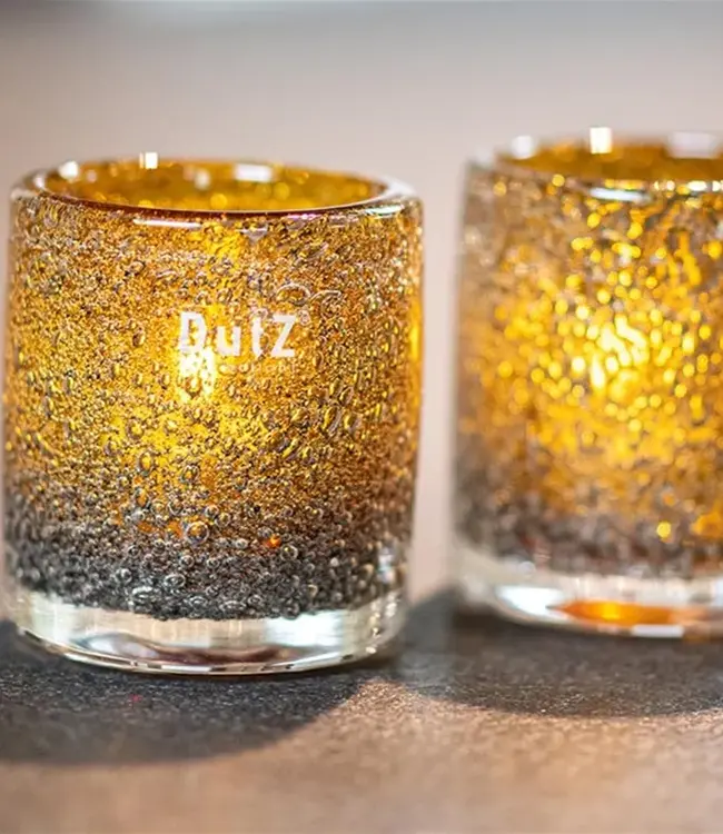 DutZ Cilinder | Bubbels | Amber | H10 x D9 cm