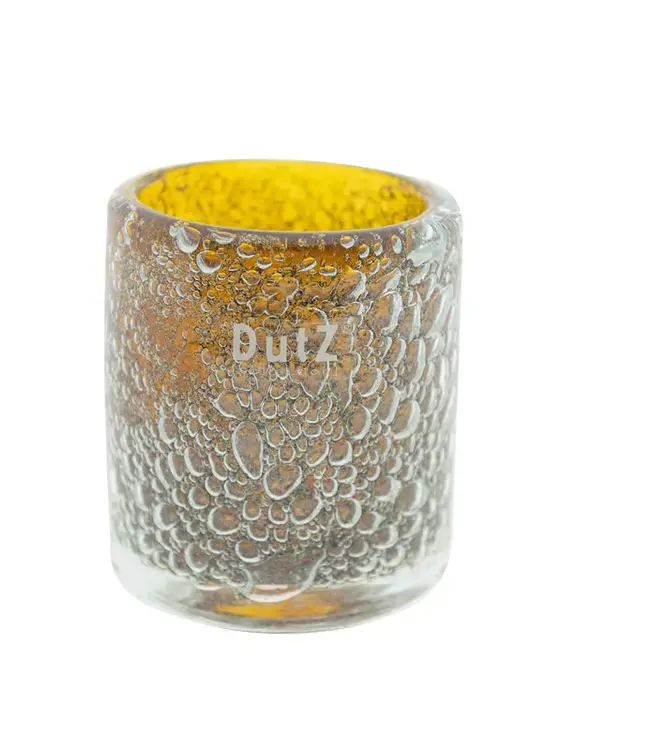 DutZ Cilinder | Bubbles | Amber | H10 x D9 cm