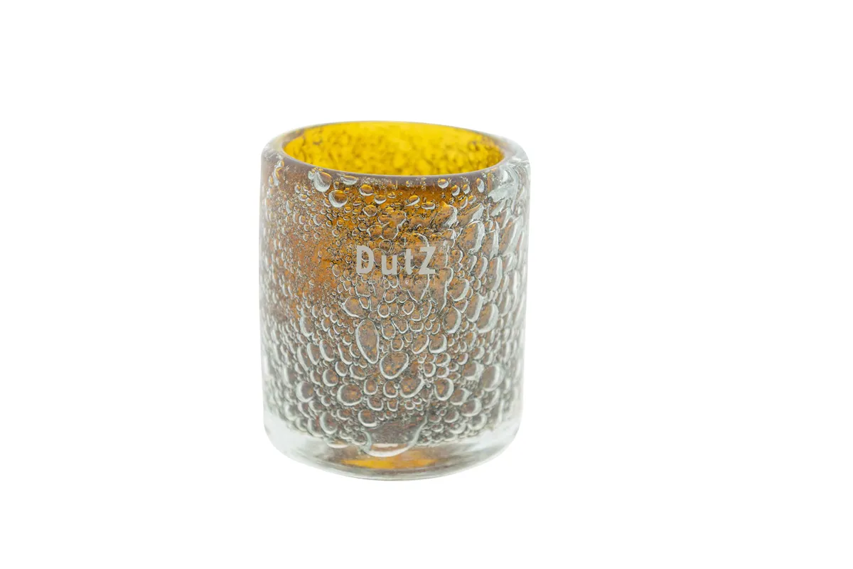 DutZ Cilinder | Bubbles | Amber | H10 x D9 cm