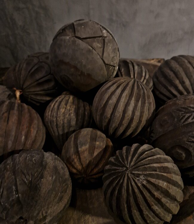 Rene Houtman Decoratieve Houten Bal | Maat L