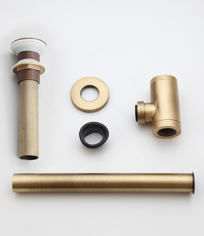 Rene Houtman Afvoerplug Open | Met Sifon | Brons