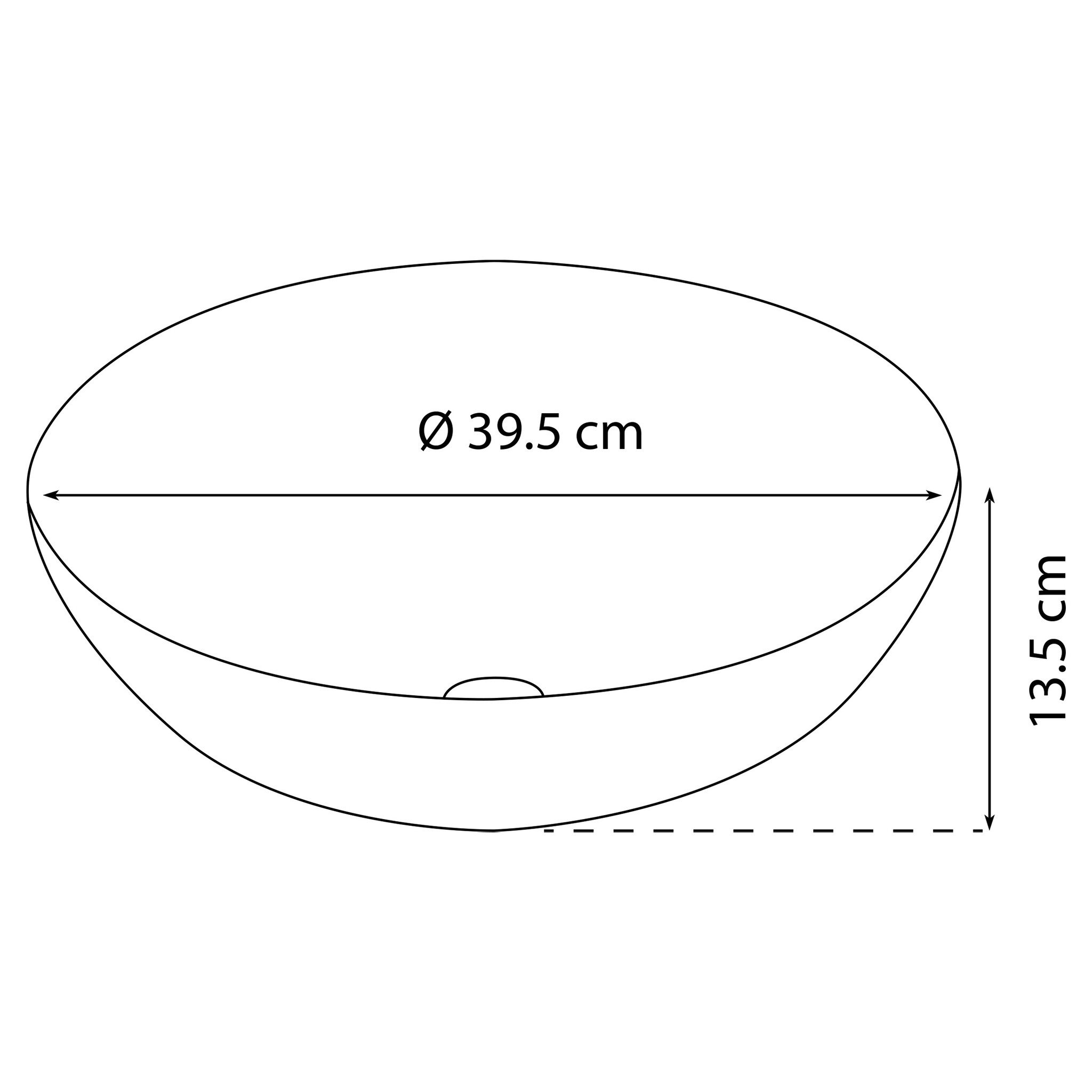 Differnz Waskom Slim | Keramiek | Betonlook | H13,5 x Ø39,5 cm