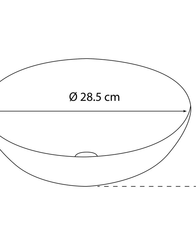 Differnz Waskom Slim | Keramiek | Betonlook | H12,5 x Ø28,5 cm