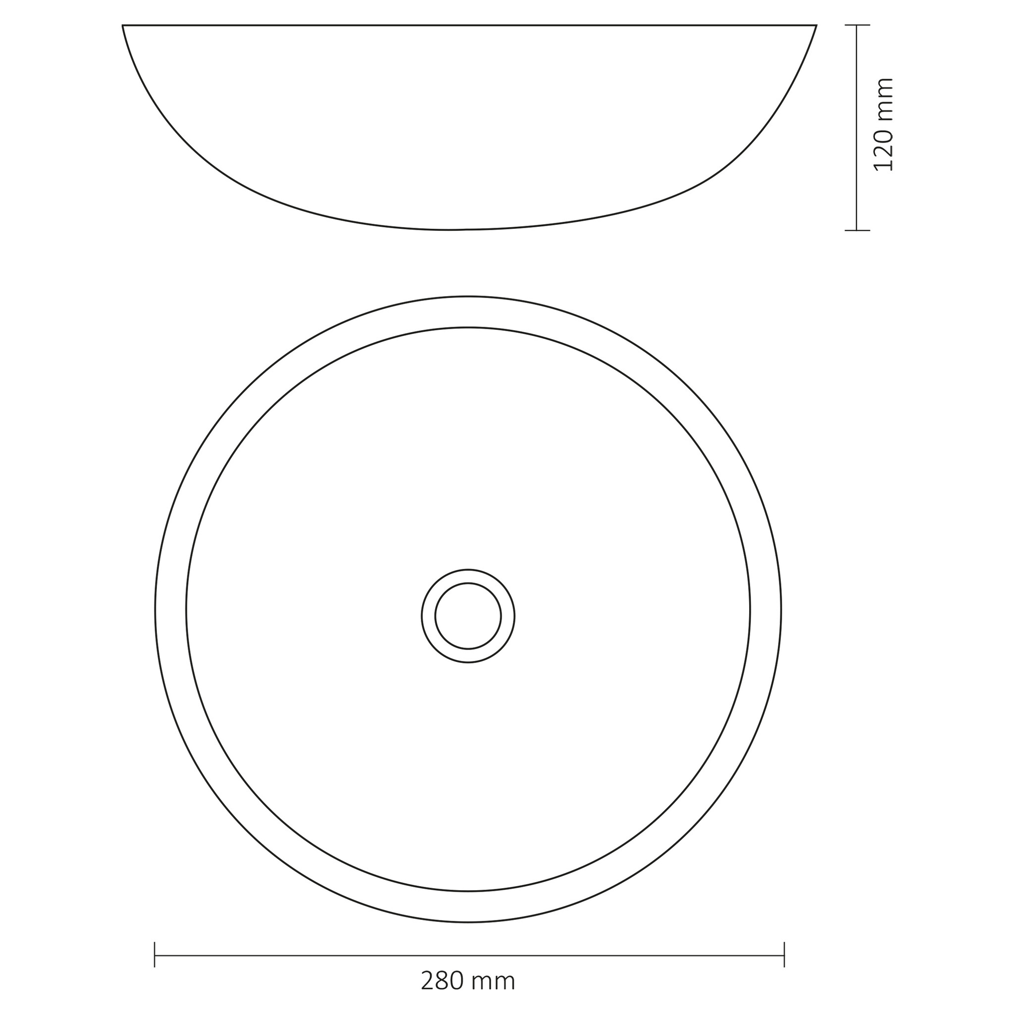 Differnz Waskom Hura L | Beton | H12 x Ø28 cm