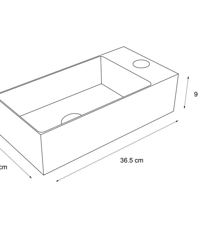 Differnz Fontein | RVS | Goud | H9 x B36,5 x D18 cm