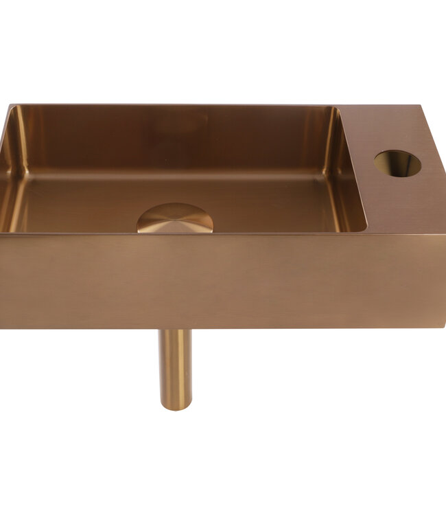 Differnz Fontein | RVS | Rose | H9 x B36,5 x D18 cm