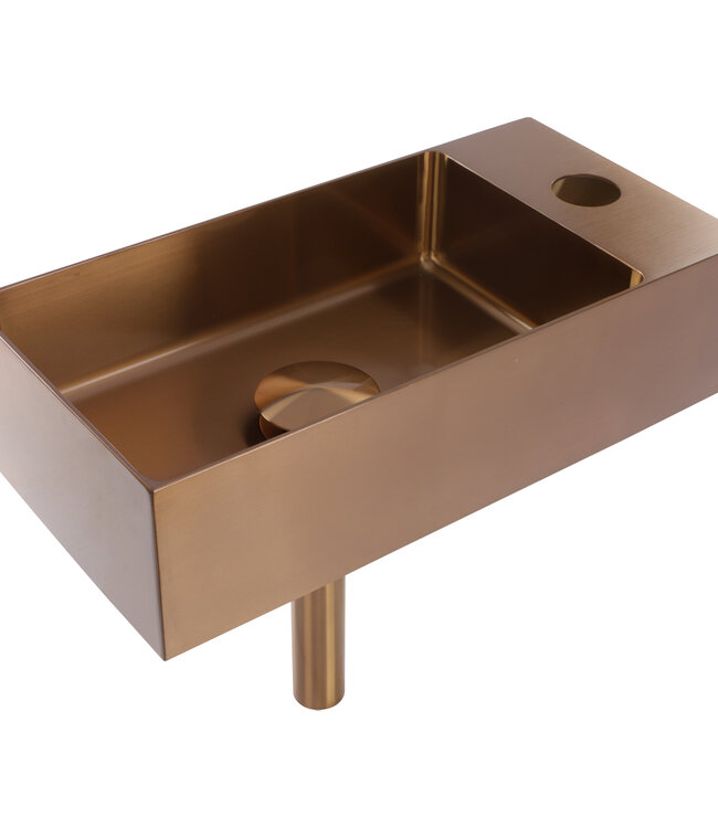 Differnz Fontein | RVS | Rose | H9 x B36,5 x D18 cm