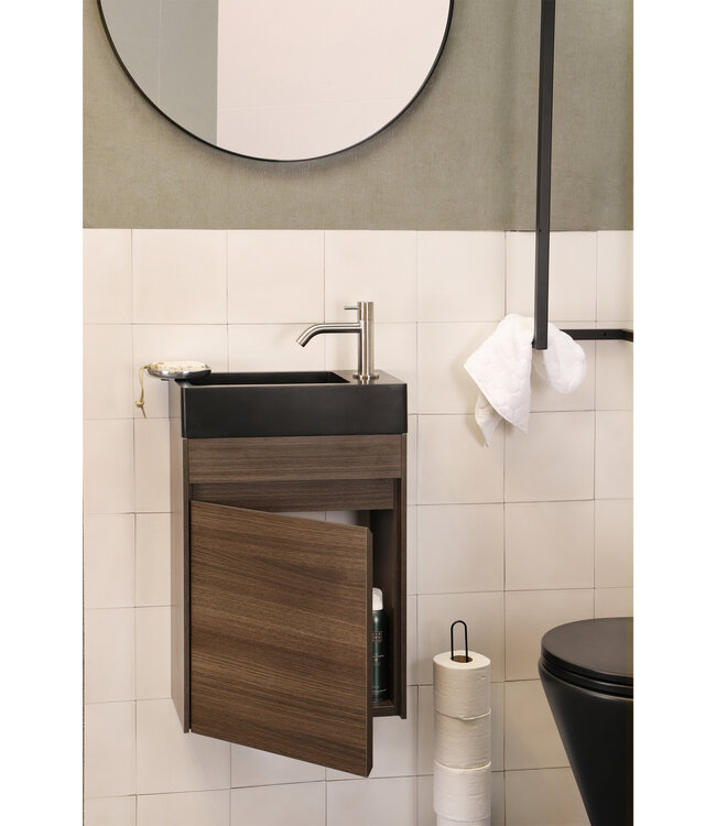 Differnz Fontein Hura L | Bombai Zwart | H11,5 x B40 x D22 cm