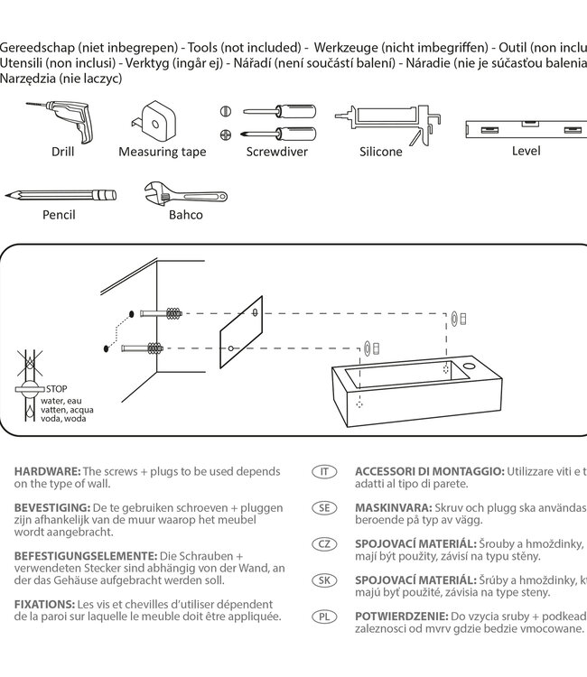 Differnz Fontein Hura L | Bombai Zwart | H11,5 x B40 x D22 cm
