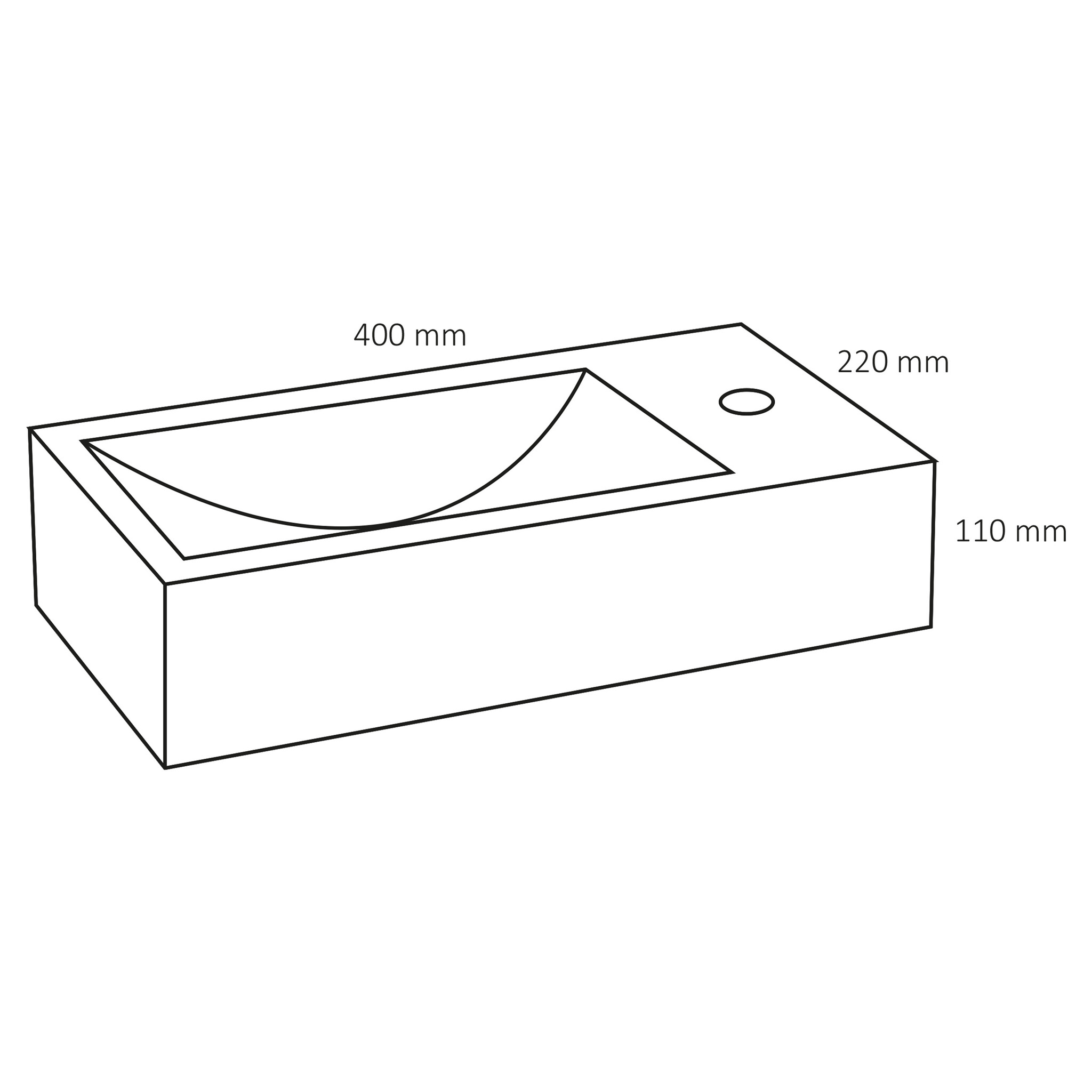 Differnz Fontein Hura L | Limestone | H11 x B40 x D22 cm