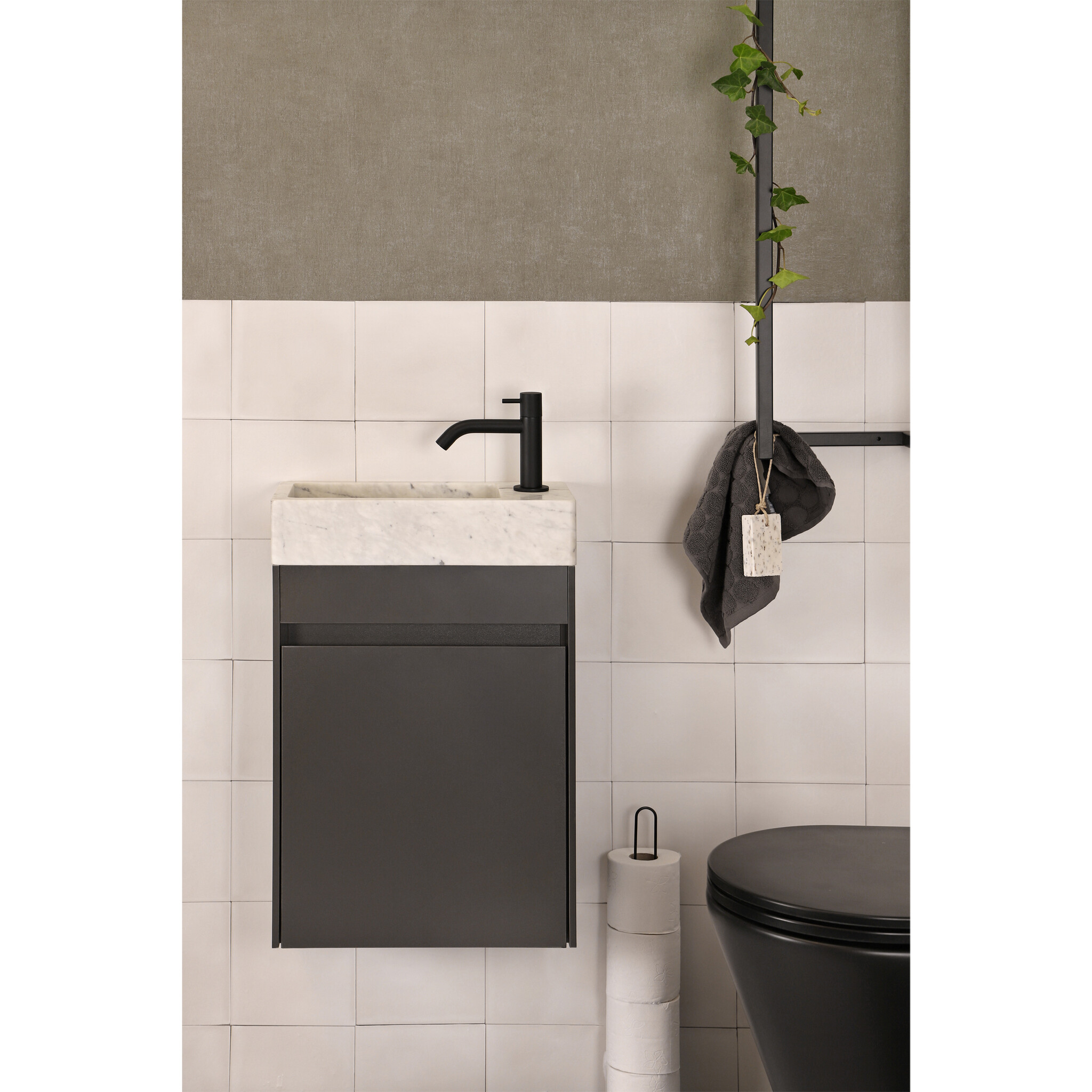 Differnz Fontein Hura L | Wit Marmer | H9 x B40 x D22 cm