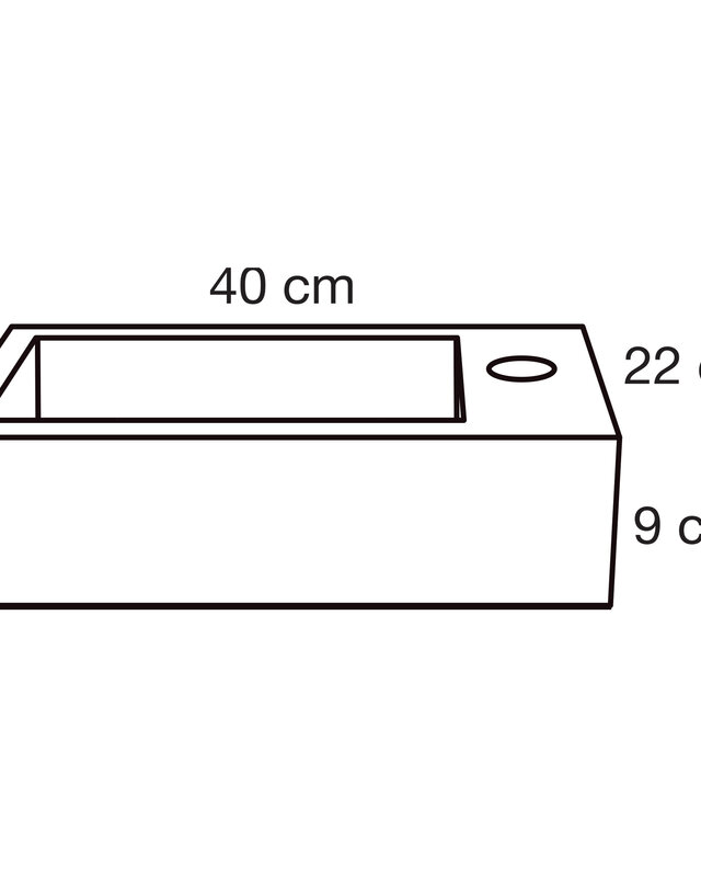 Differnz Fontein Hura L | Wit Marmer | H9 x B40 x D22 cm