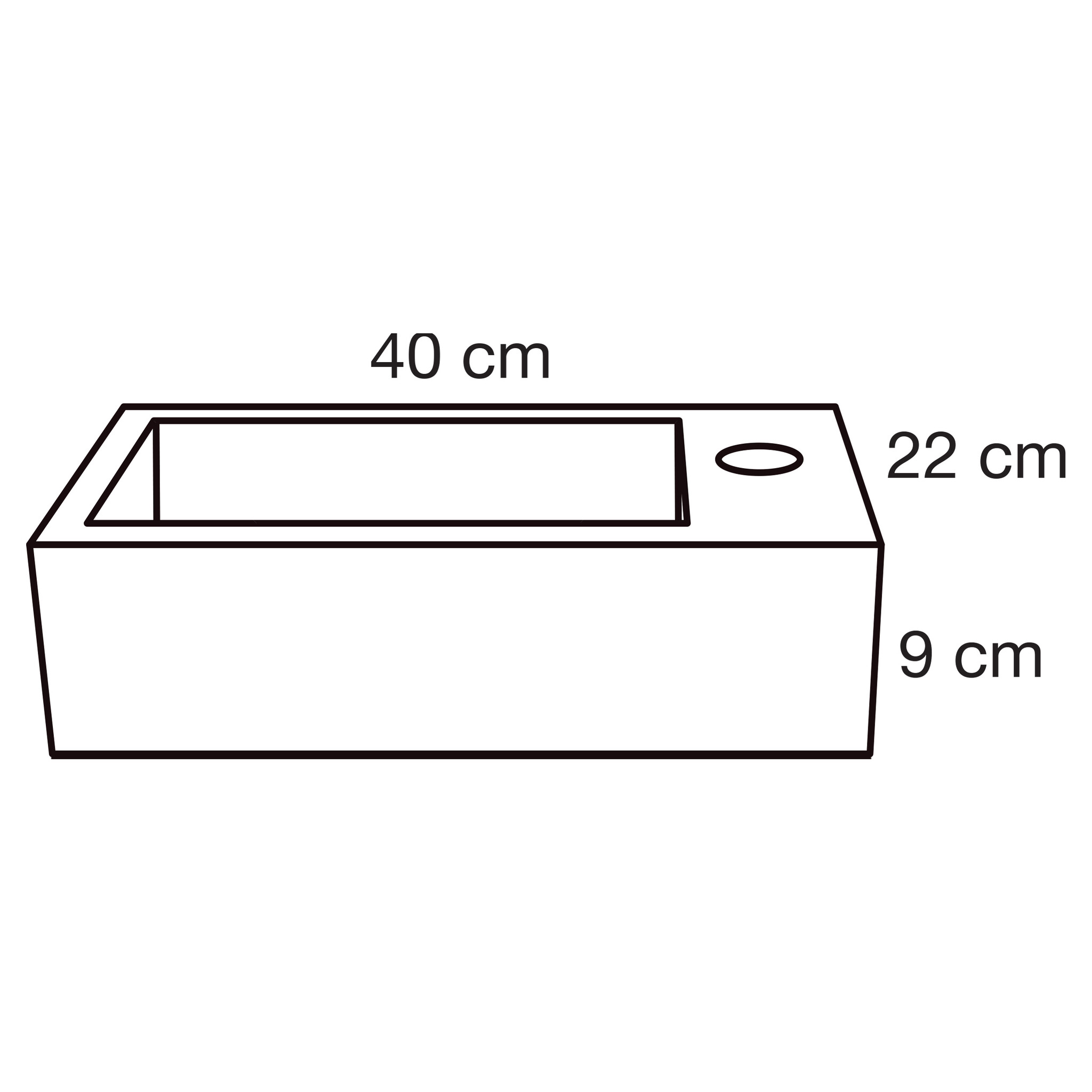 Differnz Fontein Hura L | Wit Marmer | H9 x B40 x D22 cm
