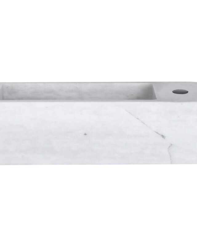 Differnz Fontein Hura L | Wit Marmer | H9 x B40 x D22 cm
