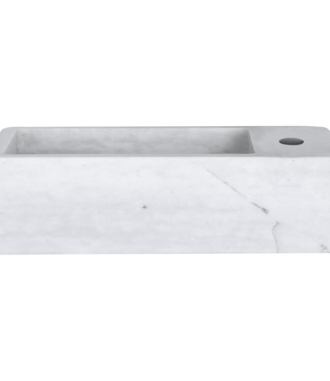 Differnz Fontein Hura L | Wit Marmer | H9 x B40 x D22 cm