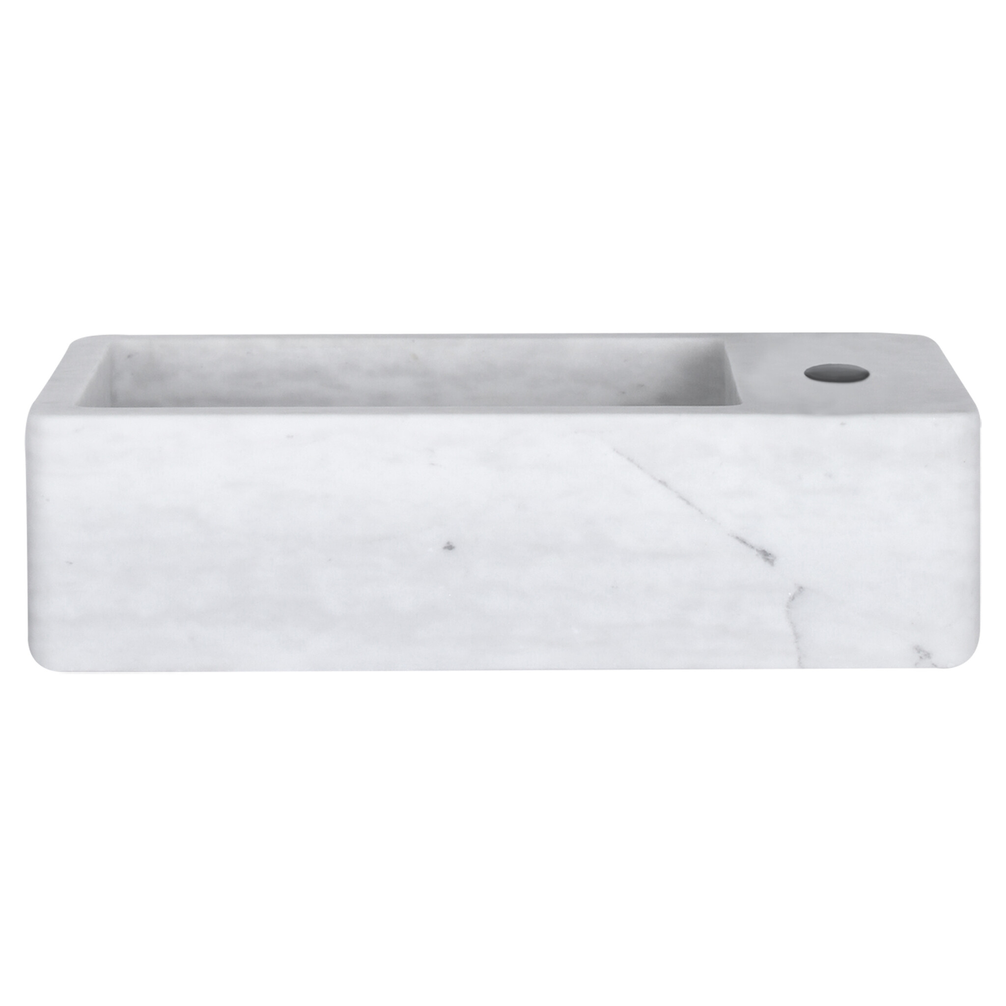 Differnz Fontein Hura L | Wit Marmer | H9 x B40 x D22 cm