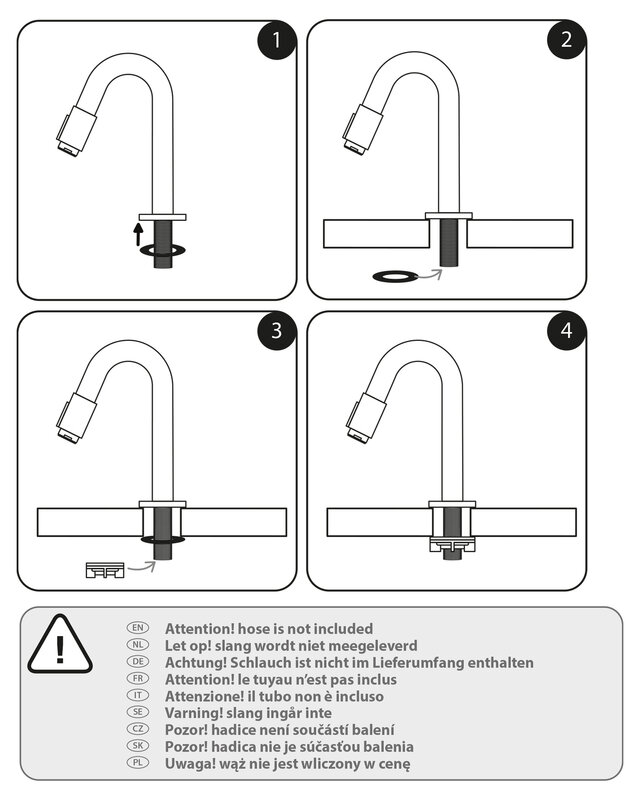 Differnz Koudwaterkraan | Mat Chroom | H19 cm