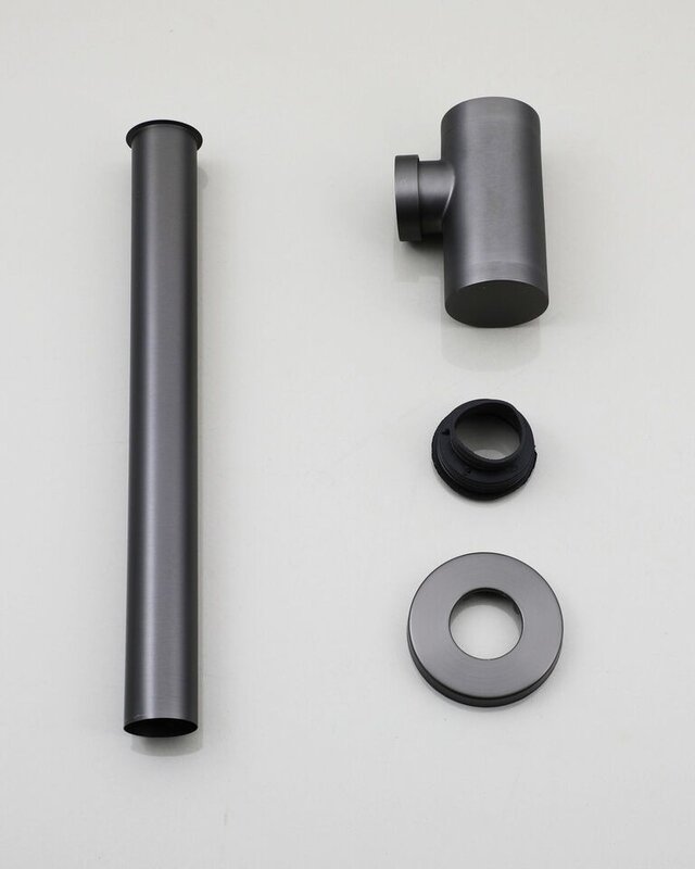 Rene Houtman Sifon Met Pop-Up Click Afvoer Gun Metal